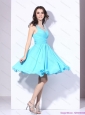 Perfect Beading and Ruching 2015 Prom Dress in Aqua Blue