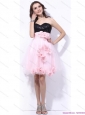 Sweetheart Sequins and Hand Made Flowers Christmas Party Dresses in Pink and Black