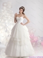 2015 New and Popular Sweetheart Beaded Ruffled Wedding Dresses in White