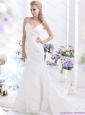 2015 New Sophisticated White Wedding Dress with Lace and Bowknot