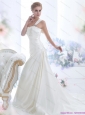 Perfect 2015 New One Shoulder Wedding Dresses with Ruching and Bowknot