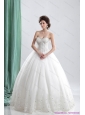 Plus Size 2015 Sweetheart Wedding Dress with Beading and Lace