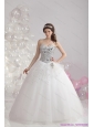 Plus Size White Floor Length 2015 Unique Wedding Dresses with  Rhinestones