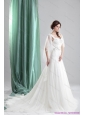 2015 Classical Straps Beach Wedding Dress with Beading
