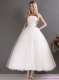 2015 Perfect Sweetheart Ankle-length Lace Beach Wedding Dress