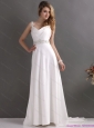 Inexpensive Straps Beach Wedding Dress with Paillette for 2015