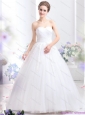 2015 Romantic Sweetheart Beach Wedding Dress with Lace