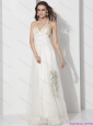 Fashionable Halter Empire Beach Wedding Dress with Appliques for 2015