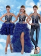 Detachable Most Popular Sweetheart Prom Dresses with Ruffled Layers and Embroidery
