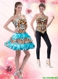 Detachable Exclusive 2015 Prom Dress with Leopard Print and Ruffled Layers