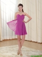 2015 Brand New Sweetheart Short Fuchsia Prom Dress with Ruching