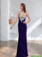 2015 Perfect V Neck Prom Dresses with Appliques and Brush Train