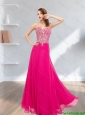 2015 Romantic Sweetheart Floor Length Prom Dresses with Sequins