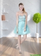 Fashionable Sweetheart Light Blue 2015 Unique Prom Dress with Beading
