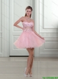 Perfect 2015 A Line Sweetheart Rose Pink Prom Dress with Appliques