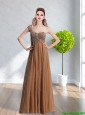 2015 Beautiful  The Most Popular One Shoulder Prom Dresses with Ruching and Beading