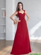 2015 Popular Column Sweetheart Red Prom Dress with Lace