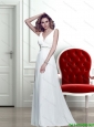 2015 New Arrivals V Neck Backless Beading and Ruching Prom Dress in White