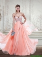The Plus Size Sweetheart Beading and Ruching Prom Dress for 2015