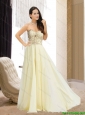 2015 Brand New Sweetheart Brush Train  Bridesmaid Dress with Appliques