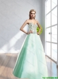 Elegant Appliques Sweetheart 2015 Prom Dress in Apple Green