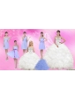 White Sweetheart Quinceanera Dress and Beautiful Short Dama Dresses and 2015 White Little Girl Dress
