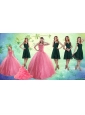 2015 Pretty Rose Pink Quinceanera Dress and Knee Length Dama Dresses and Sweet Ball Gown Little Girl Dress