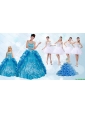 Beading and Ruffles Quinceanera Dress and Rhinestones White Short Dama Dresses and Spaghetti Straps Embroidery Little Girl Dress
