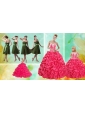 Pick Ups Ball Gown Quinceanera Dress and Strapless Ruching Short Prom Dresses and Appliques Little Girl Dress