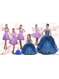 Ruffles and Beading Sweetheart Quinceanera Dress and Lilac Short Prom Dresses and Cute Halter Top Little Girl Dress