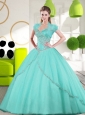 2015 Custom Made Sweetheart Ball Gown Quinceanera Gown with Appliques