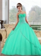 2015 Custom Made Sweetheart Ball Gown Sweet Sixteen Dresses with Appliques
