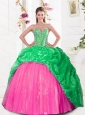 2015 Custom Made  Sweetheart Quinceanera Gown with Beading and Pick Ups