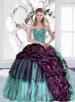 2015 Discount Sweetheart Quinceanera Gown with Pick Ups and Ruffles