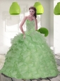 2016 Custom Made Sweetheart Quinceanera Dress with Beading and Ruffles