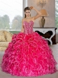Perfect Sweetheart Ball Gown Sweet 16 Dresses with Beading and Ruffles