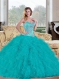 Exquisite 2015 Ball Gown Sweet 16 Dress with Beading and Ruffles