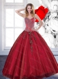 New Style 2015 Sweetheart Sweet 16 Dresses with Appliques