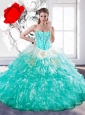 Unique  Sweetheart Ball Gown Sweet 15 Dresses with Beading and Ruffles