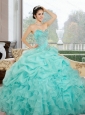 2015 Cute Sweetheart Quinceanera Dresses with Ruffles and Pick Ups