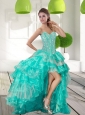Fashionable Beading and Ruffled Layers High Low Prom Dress for 2015