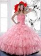 Perfect  Sweetheart 2015 Quinceanera Dresses with Ruffled Layers