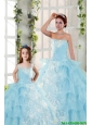 2015 Elegant Appliques and Ruffles Princesita Dress in Baby Blue