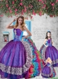2015 Luxurious Sweetheart Multi-color Princesita Dresses with Appliques and Ruffles