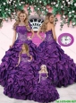 Purple Princesita Dresses with Appliques and Pick-ups for 2015