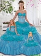 Custom Made Sweetheart Blue Beading Princesita Dresses