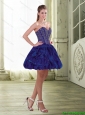 Beautiful Beading and Ruffles Mini Length Prom Dress for 2015