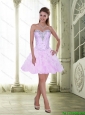 Exclusive Knee Length Beading and Ruffles 2015 Prom Dress