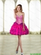 2015 Wonderful Sweetheart Multi Color Prom Dress with Beading and Ruffles