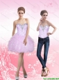 2015 Detachable Sweetheart Short Prom Dress with Beading and Ruffles